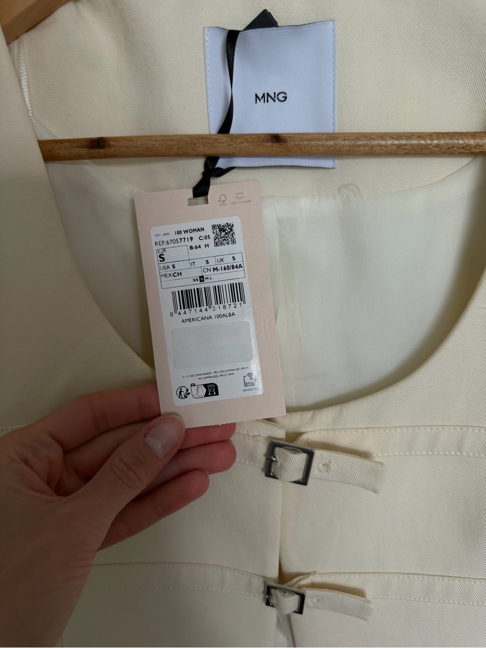 Mango Double-buckle jacket Small - Picture 6 of 7